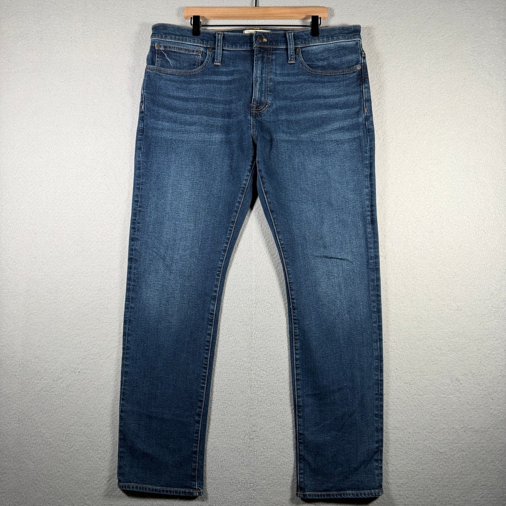 Madewell Mens Slim Fit Jeans 38x32 Medium Wash Wool Blend Stretch NH714 DM5849
